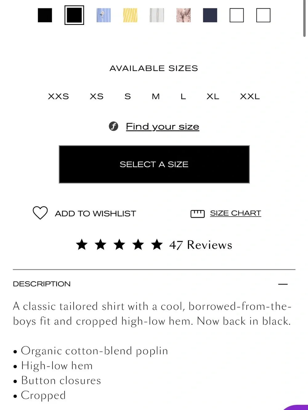 L’AGENCE Cosette Shirt with Gold Buttons